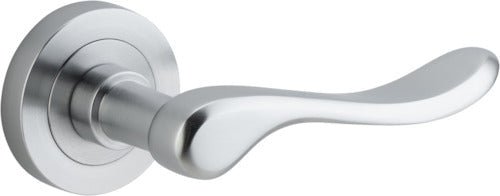 Stirling Lever - Round Rose - Ella Grace - Iver - Brushed Chrome - Door Levers