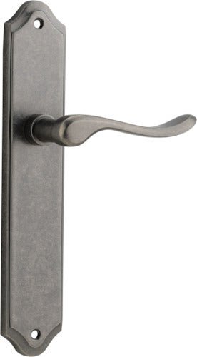 Stirling Lever - Shouldered Backplate - Ella Grace - Iver - Distressed Nickel - Door Levers