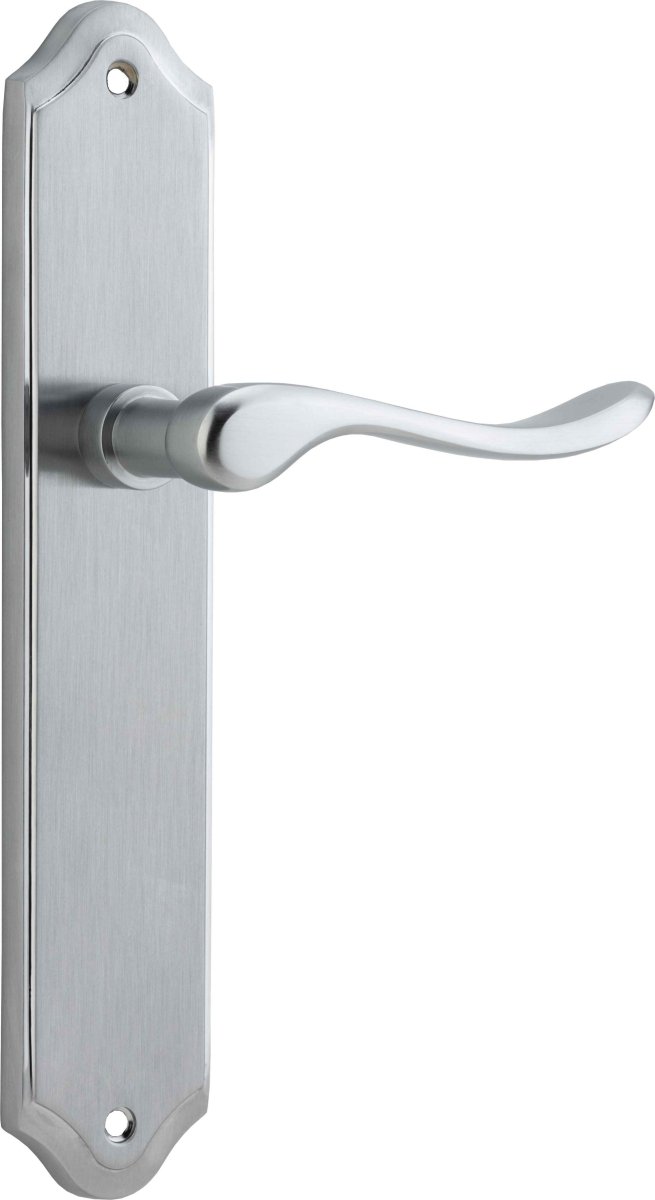 Stirling Lever - Shouldered Backplate - Ella Grace - Iver - Brushed Chrome - Door Levers