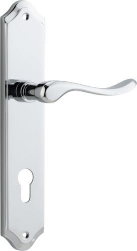 Stirling Lever - Shouldered Backplate - Ella Grace - Iver - Polished Chrome - Door Levers