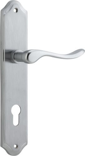 Stirling Lever - Shouldered Backplate - Ella Grace - Iver - Brushed Chrome - Door Levers