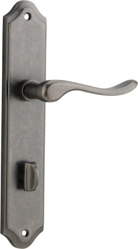 Stirling Lever - Shouldered Backplate - Ella Grace - Iver - Distressed Nickel - Door Levers