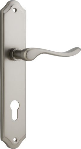 Stirling Lever - Shouldered Backplate - Ella Grace - Iver - Satin Nickel - Door Levers