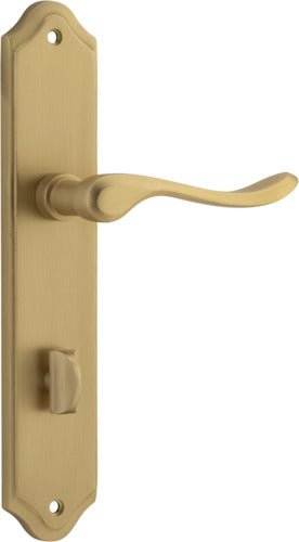 Stirling Lever - Shouldered Backplate - Ella Grace - Iver - Brushed Brass - Door Levers