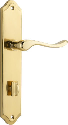 Stirling Lever - Shouldered Backplate - Ella Grace - Iver - Polished Brass - Door Levers