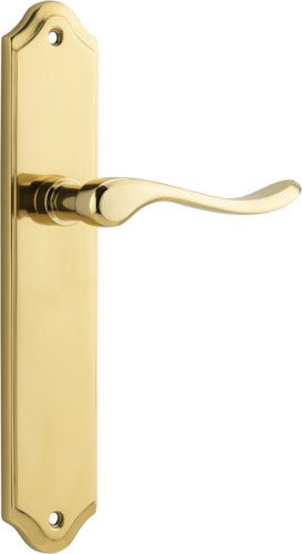 Stirling Lever - Shouldered Backplate - Ella Grace - Iver - Polished Brass - Door Levers