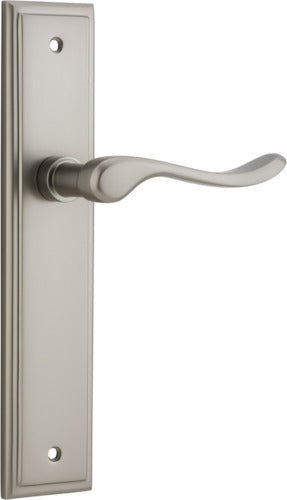 Stirling Lever - Stepped Backplate - Ella Grace - Iver - Satin Nickel - Door Levers