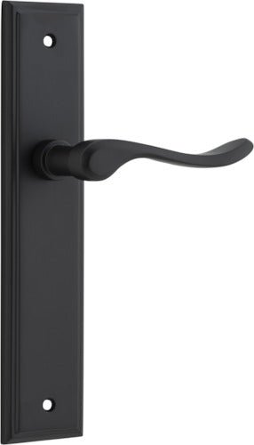 Stirling Lever - Stepped Backplate - Ella Grace - Iver - Matt Black - Door Levers