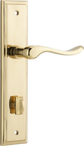 Stirling Lever - Stepped Backplate - Ella Grace - Iver - Polished Brass - Door Levers