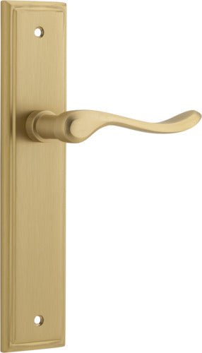 Stirling Lever - Stepped Backplate - Ella Grace - Iver - Brushed Brass - Door Levers