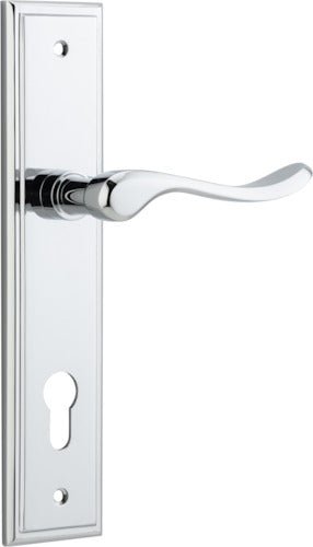 Stirling Lever - Stepped Backplate - Ella Grace - Iver - Polished Chrome - Door Levers