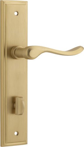 Stirling Lever - Stepped Backplate - Ella Grace - Iver - Brushed Brass - Door Levers