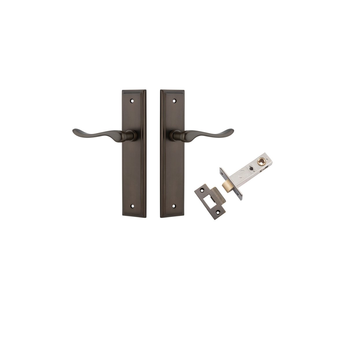 Stirling Lever - Stepped Backplate - Ella Grace - Iver - Signature Brass - Door Levers