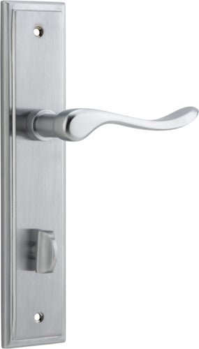 Stirling Lever - Stepped Backplate - Ella Grace - Iver - Brushed Chrome - Door Levers