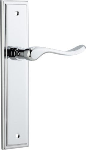 Stirling Lever - Stepped Backplate - Ella Grace - Iver - Polished Chrome - Door Levers