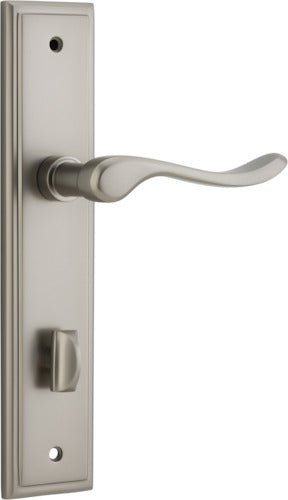 Stirling Lever - Stepped Backplate - Ella Grace - Iver - Satin Nickel - Door Levers