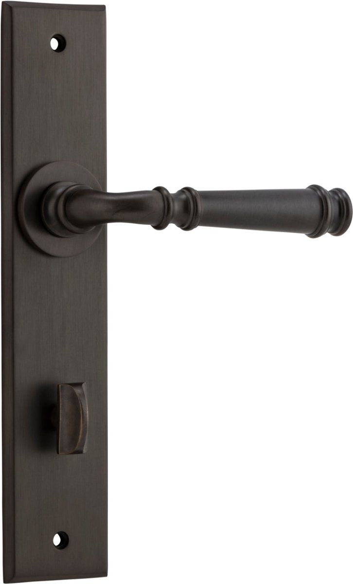 Verona Lever - Chamfered Backplate - Ella Grace - Iver - Signature Brass - Door Levers