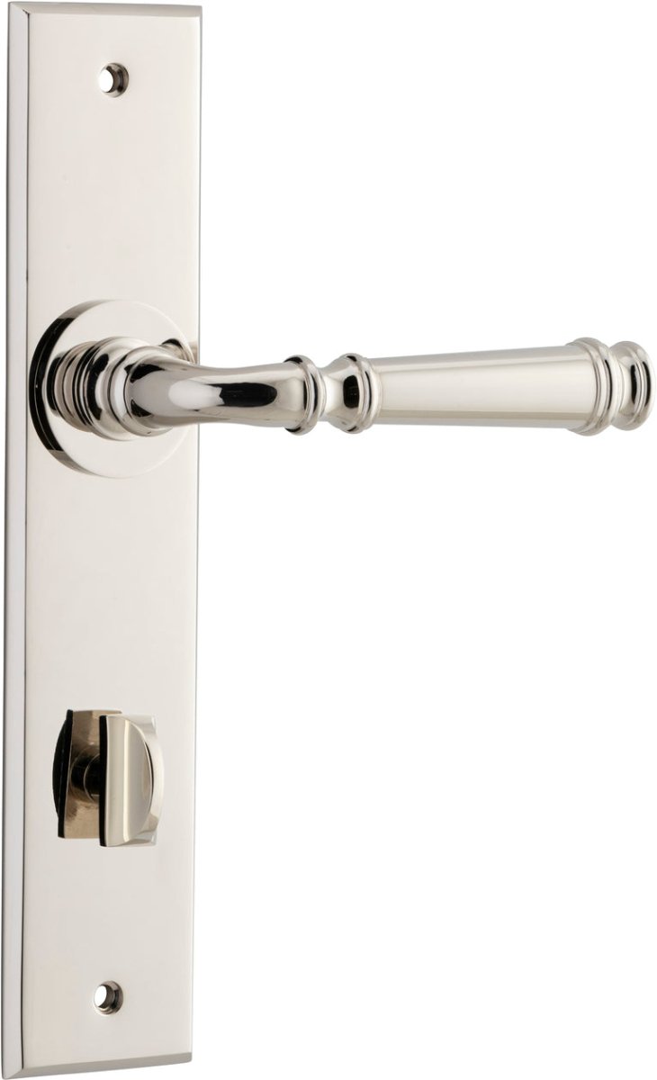 Verona Lever - Chamfered Backplate - Ella Grace - Iver - Polished Nickel - Door Levers