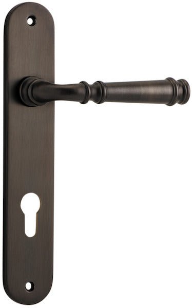 Verona Lever - Oval Backplate - Ella Grace - Iver - Signature Brass - Door Levers