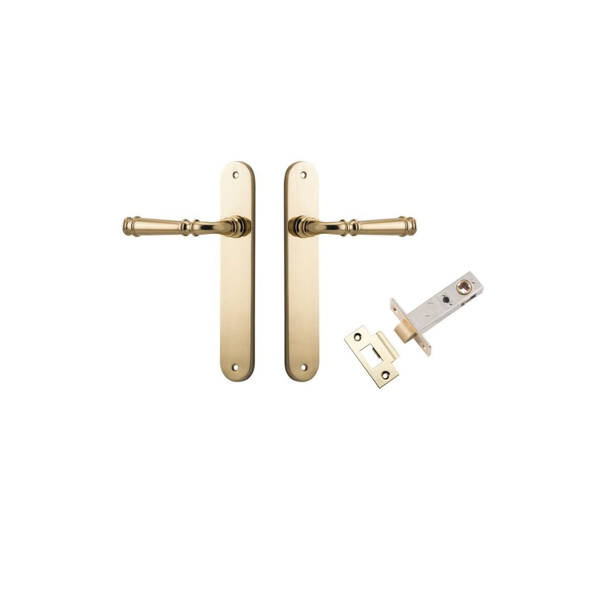 Verona Lever - Oval Backplate - Ella Grace - Iver - Polished Brass - Door Levers