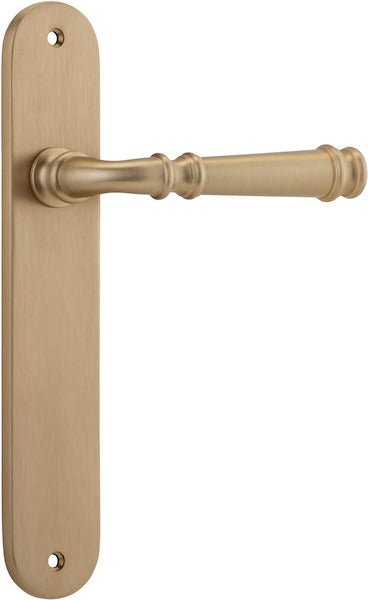 Verona Lever - Oval Backplate - Ella Grace - Iver - Brushed Brass - Door Levers