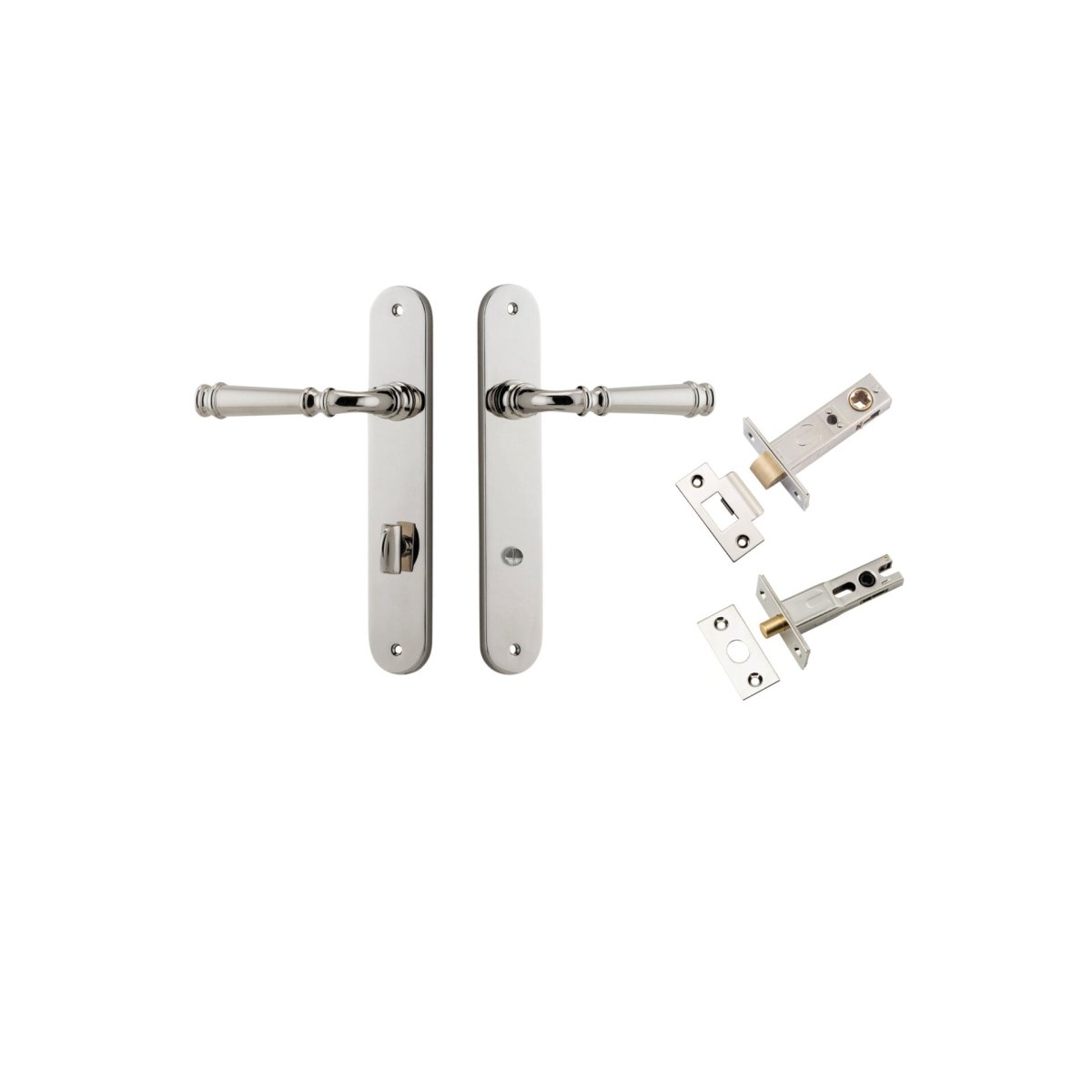 Verona Lever - Oval Backplate - Ella Grace - Iver - Polished Nickel - Door Levers