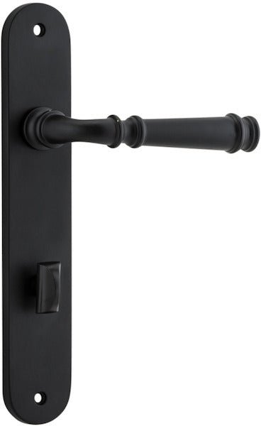 Verona Lever - Oval Backplate - Ella Grace - Iver - Matt Black - Door Levers