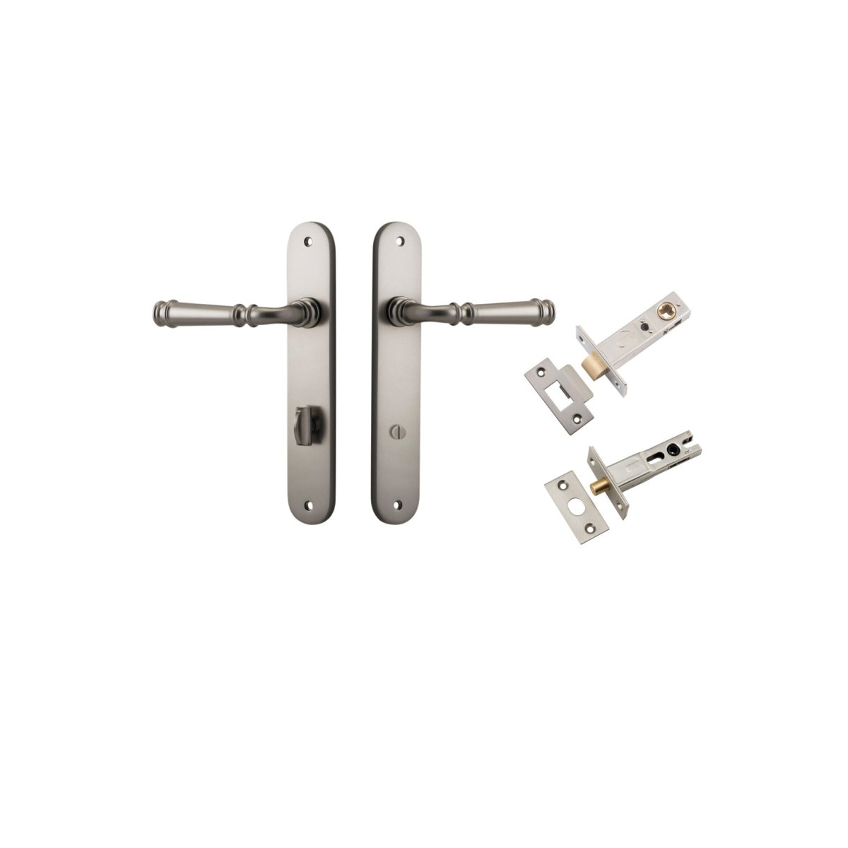 Verona Lever - Oval Backplate - Ella Grace - Iver - Satin Nickel - Door Levers