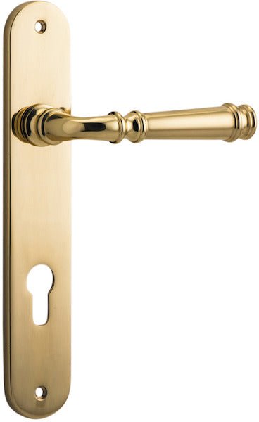 Verona Lever - Oval Backplate - Ella Grace - Iver - Polished Brass - Door Levers