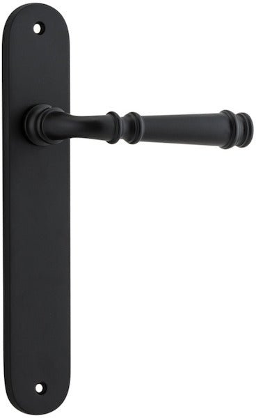 Verona Lever - Oval Backplate - Ella Grace - Iver - Matt Black - Door Levers