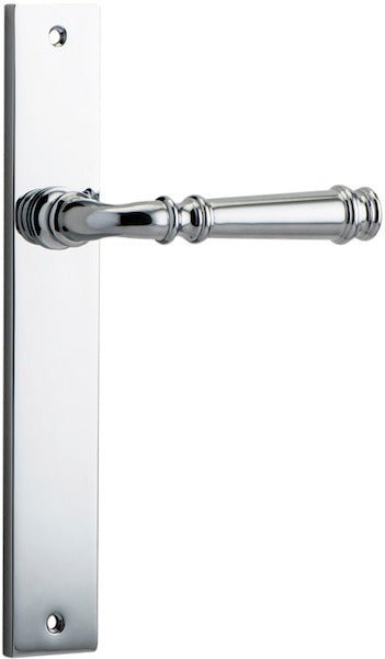 Verona Lever - Rectangular Backplate - Ella Grace - Iver - Polished Chrome - Door Levers