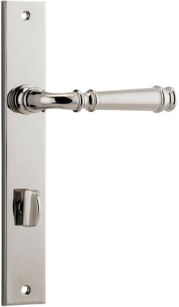 Verona Lever - Rectangular Backplate - Ella Grace - Iver - Polished Nickel - Door Levers