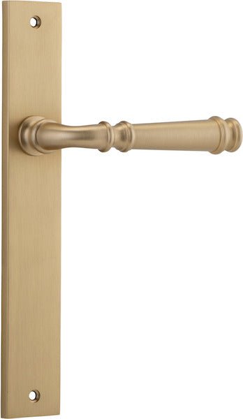 Verona Lever - Rectangular Backplate - Ella Grace - Iver - Brushed Brass - Door Levers