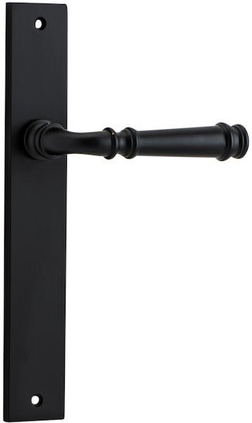 Verona Lever - Rectangular Backplate - Ella Grace - Iver - Matt Black - Door Levers