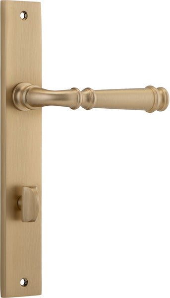 Verona Lever - Rectangular Backplate - Ella Grace - Iver - Brushed Brass - Door Levers