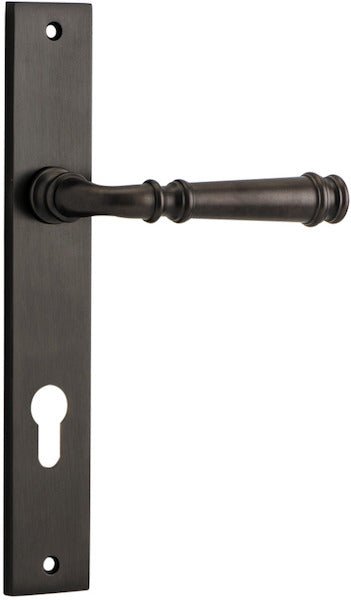 Verona Lever - Rectangular Backplate - Ella Grace - Iver - Signature Brass - Door Levers