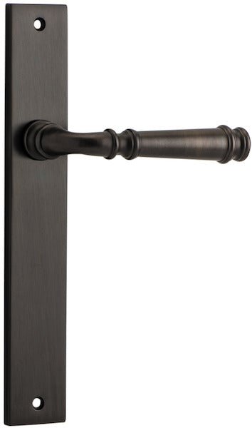 Verona Lever - Rectangular Backplate - Ella Grace - Iver - Signature Brass - Door Levers