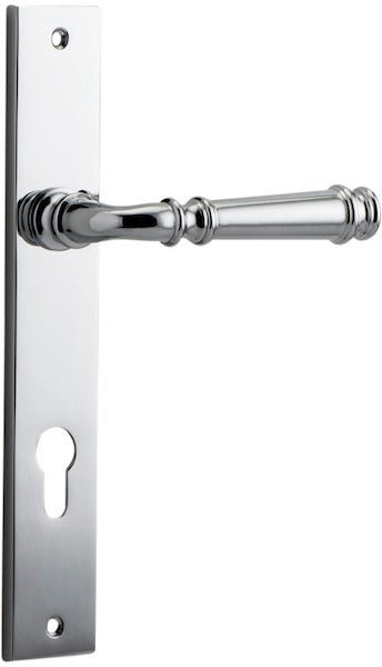 Verona Lever - Rectangular Backplate - Ella Grace - Iver - Polished Chrome - Door Levers