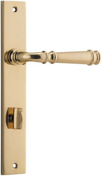 Verona Lever - Rectangular Backplate - Ella Grace - Iver - Polished Brass - Door Levers