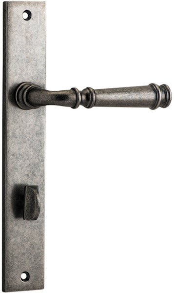 Verona Lever - Rectangular Backplate - Ella Grace - Iver - Distressed Nickel - Door Levers