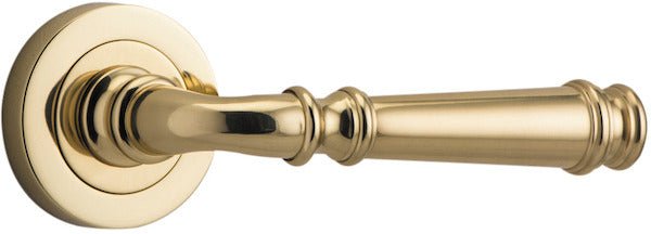 Verona Lever - Round Rose - Ella Grace - Iver - Polished Brass - Door Levers