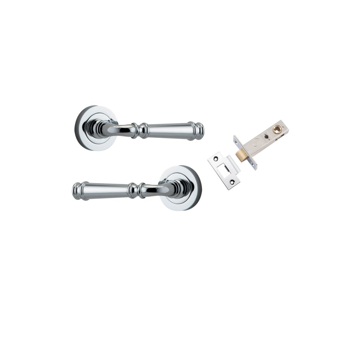 Verona Lever - Round Rose - Ella Grace - Iver - Polished Chrome - Door Levers