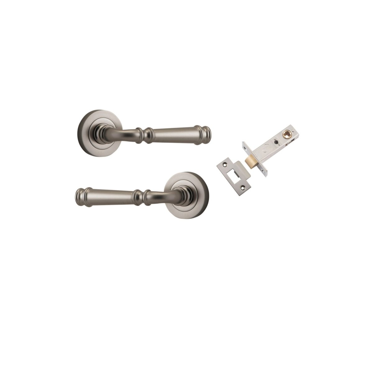 Verona Lever - Round Rose - Ella Grace - Iver - Satin Nickel - Door Levers