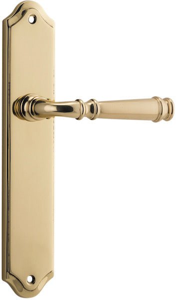 Verona Lever - Shouldered Backplate - Ella Grace - Iver - Polished Brass - Door Levers