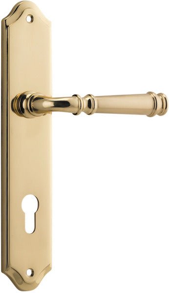 Verona Lever - Shouldered Backplate - Ella Grace - Iver - Polished Brass - Door Levers