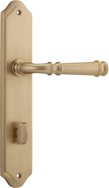 Verona Lever - Shouldered Backplate - Ella Grace - Iver - Brushed Brass - Door Levers