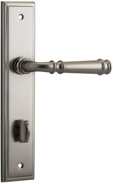 Verona Lever - Stepped Backplate - Ella Grace - Iver - Satin Nickel - Door Levers