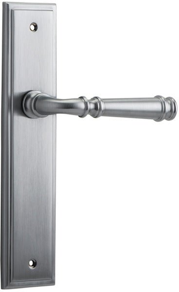 Verona Lever - Stepped Backplate - Ella Grace - Iver - Brushed Chrome - Door Levers