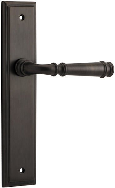 Verona Lever - Stepped Backplate - Ella Grace - Iver - Signature Brass - Door Levers