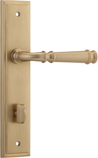 Verona Lever - Stepped Backplate - Ella Grace - Iver - Brushed Brass - Door Levers